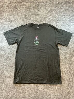 X-Girl Black Cotton Punk Skating Boyfriend Fit T-Shirt A11